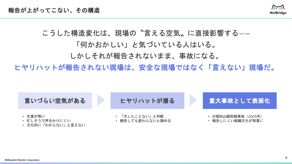 報告が上がってこない、その構造
